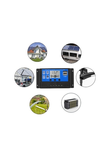 Pazly 12w Monokristal Güneş Paneli Seti - Şarj Kontrolcülü, Usb Çıkışlı, Kampçılık Tekneler İçin