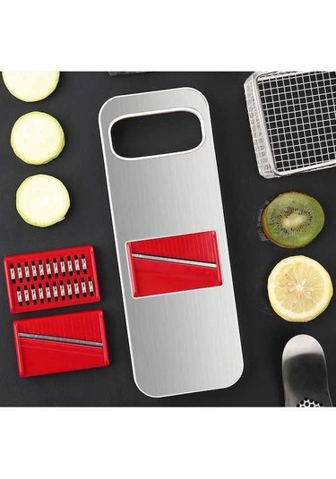 Dancemonkey Cbtx C321 Çok Fonksiyonlu Ev Mutfak Paslanmaz Çelik Sebze Kesici Patates Rende Gümüş, Altın Gümüş