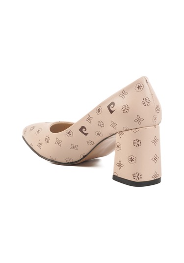 Bej Topuklu Kadın Abiye Ayakkabı 50176 Z Bej