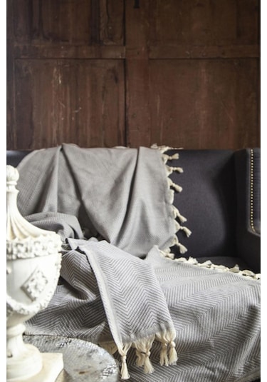 İssimo Decon Koltuk Şalı 170 230 Cm Gri - Gri