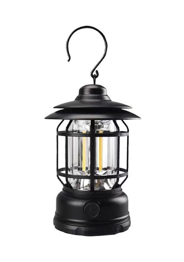 Jian Fan Açık Kamp Acil Aydınlat Maşarj Edilebiler Taşınabilinir Led Atığıgııı-siyah Siyah