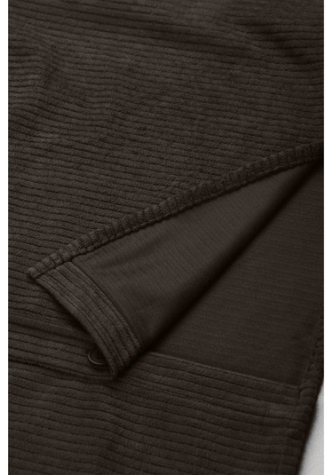 Deepsea Kahve Cepli Likralı Kadife Kumaş Rahat Kesim Erkek Gömlek Yumuşak Dokulu, Şık Tasarım Gömlek 2600759 Kahve