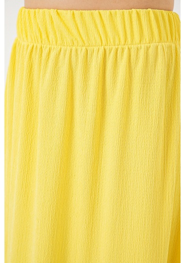 1886 Uzun Örme Etek - Sarı Sarı