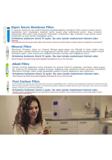 Hanedan Süper Sarım 12 Litre Çelik Tanklı 12 Aşama Su Arıtma Cih 411499824