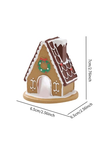 Suntek Yılbaşı Köy Evi Figürü Masaüstü Süsü Şömine 6,5x6,5x7 Cm