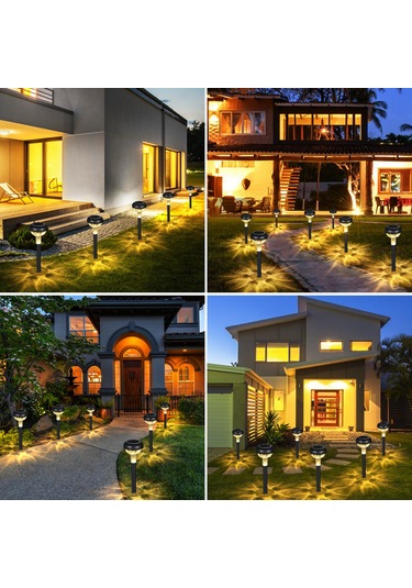 Tomshine 6 Adet Led'ler Dış Mekan Güneş Enerjili Lamba Sıcak Beyaz