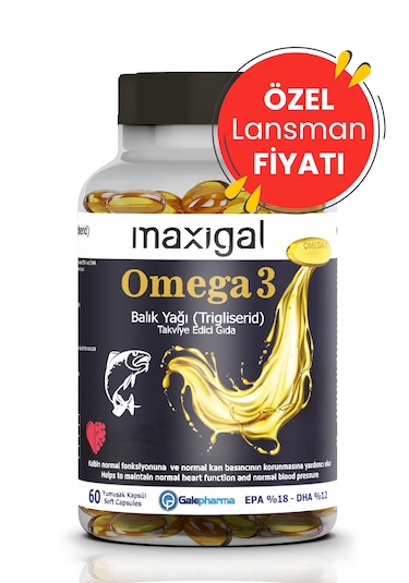 Maxigal Omega 3 Balık Yağı 2000 Mg 60 Kapsül