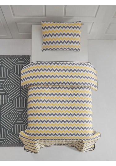 Suvay Kapitoneli Tek Kişilik Yatak Örtüsü Çift Taraflı Renkli Genç Ve Çocuk Odası Kapitone Yatak Örtüsü Sarı