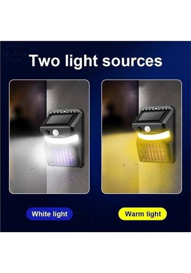 Novahub Yüksek Güçlü Led Güneş İşık Sivrisinek Katili Lamba Beyaz Ve Sıcak