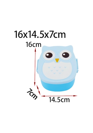 Suntek Baykuş Öğle Yemeği Kutusu Aperatifler Için Meyve Mavi Mavi