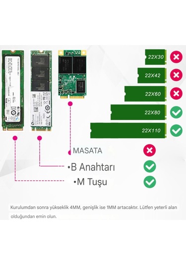 M.2 2280 Ssd Nvme Soğutucu Alüminyum Alaşım Isı Emici Termal Pad