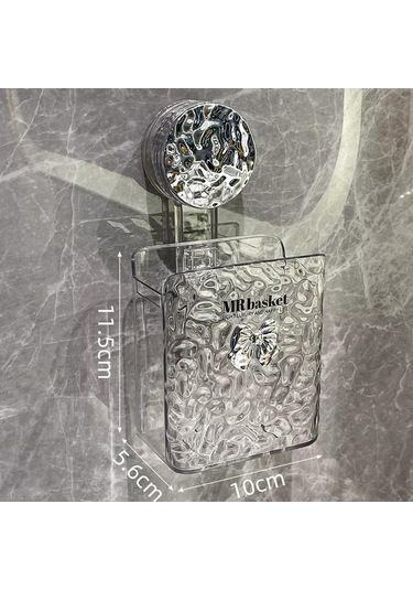 Bosphorusboutique02 Suntek Vantuz Duş Sepeti, Sabun Diş Macunu Fırçalık, Pratik Banyo Eşyası Çok Renkli