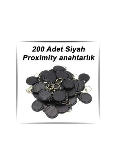 200 Adet Siyah Proximity Anahtarlık