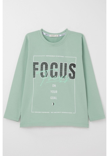 Breeze Erkek Çocuk Uzun Kollu Tişört Slogan Temalı Yazı Baskılı 6-12 Yaş, Su Yeşili Su Yeşili Breeze Erkek Çocuk Uzun Kollu Tişört Slogan Temalı Yazı Baskılı 6-12 Yaş, Su Yeşili Su Yeşili