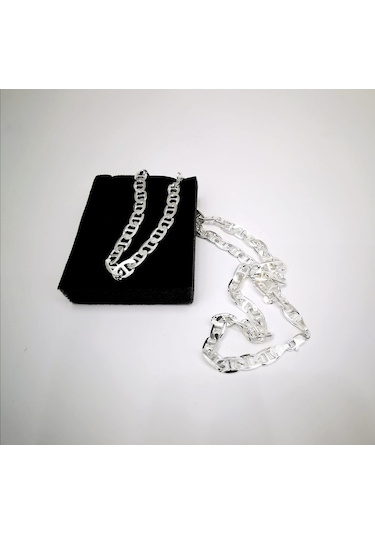 Omar Silver Erkek Barlı Gümüş Kolye Zincir 6,6 Mm