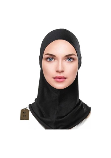 Boyunluklu Bone , Spor Bone , Hijab , Tesettür, Siyah , Geçmeli Hazır Bone Çok Renkli