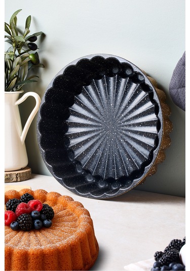 Cake Pro Döküm Papatya Gold Tart Kalıbı 26 Cm Gold