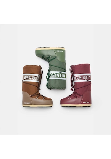 G016 Forest Green Bot Kar Kadın 80d1400440 Moon Boot Icon Nylon 35-41 Yeşil