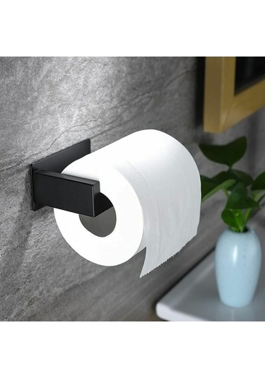 Novahub Çatı Kağıt Dispenseri Paslanmaz Çelik Sondajsız Siyah 3m Yapışkanlı Diğer