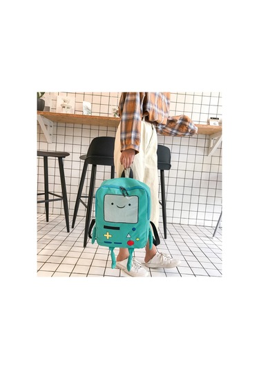 Mufunye Klasik Oyun Konsolu Desenli Çanta - Çift/vaşak Dönüşümlü Kumaş Sırt Çantası Pembe 29x11.5x39cm - Çocukluk Hatıralarıyla Sporlük Çok Renkli