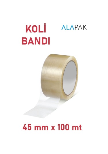45mmx100m Koli Bandı Şeffaf 1 Adet Koli Bandı Şeffaf