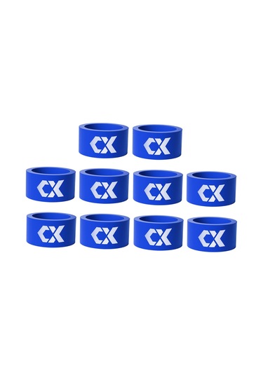 Homyl 10 Adet Olta Kaymaz Yüzükler Esnek Yumuşak Mavi-21mm