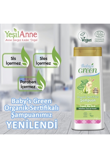 2'li Organik Bebek Saç Ve Vücut Şampuanı Seti 400ml 2