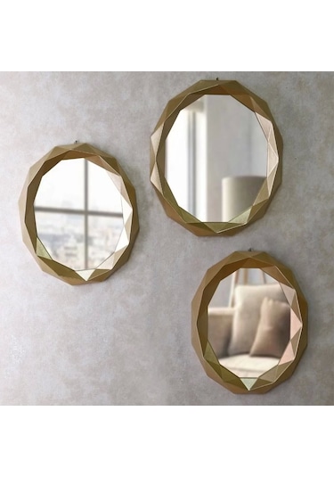Sortie 3'lü Ayna Altın