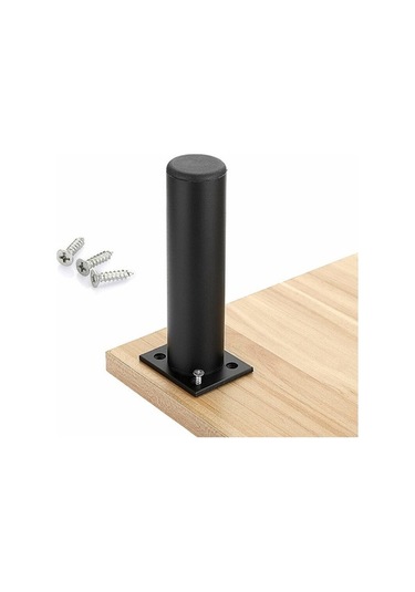 Novahub Yedek Mobilya Ayakları Seti - Siyah Ayarlanabilir Metal Masa Ayakları 20cm Kanepe Dolapları Yatak İçin Vidalar İle -