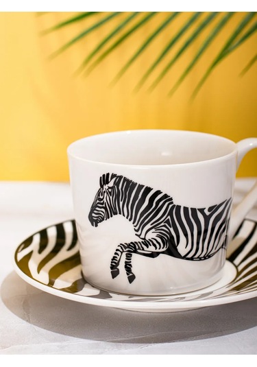 Aura Of Bohemia Çay Ve Kahve Takımı "zebra" Desenli Fincan Ve Tabak 220 Ml 233046292 Beyaz