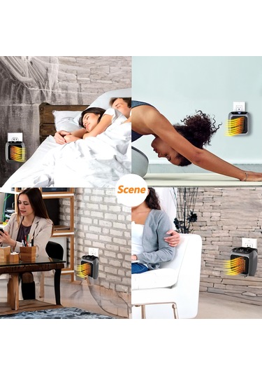 800 Watt Priz Tipi Uzaktan Kumandalı Taşınabilir Isıtıcı Zamanla