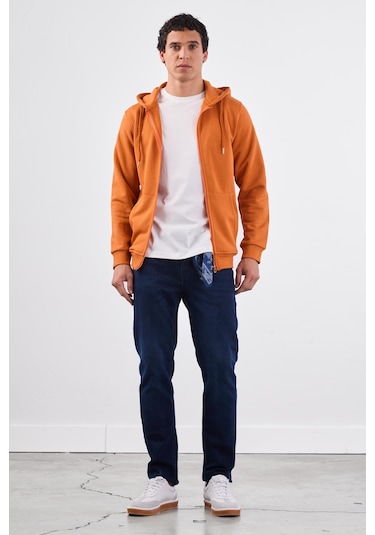 Dufy Kiremit Erkek Sweatshırt - Regular Fit Kiremit