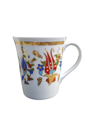 Armada Çini Prt 92 Altın Yaldızlı Lale Karanfil Çini Desenli Pors