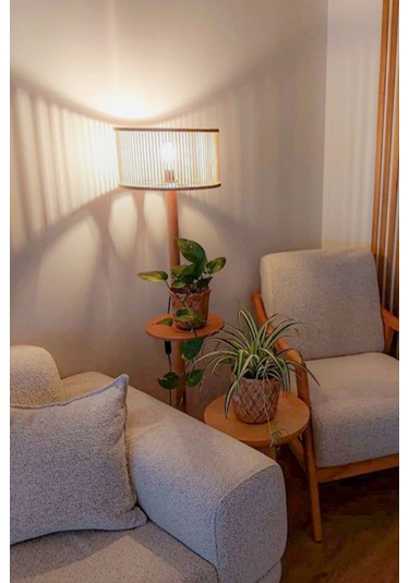 Rustik Serisi Yedikule Bambu Ahşap Lambader