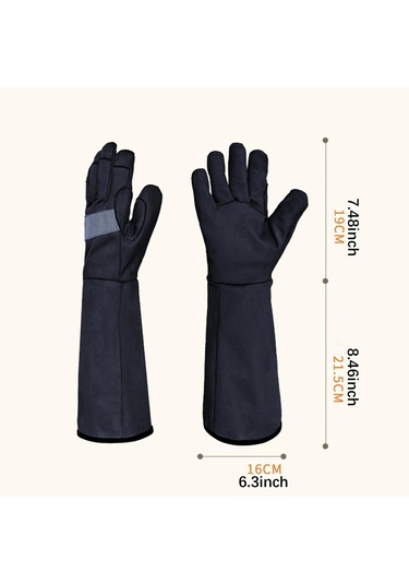 Homyl 2 Adet Bahçe Eldiveni Gül Budama İş Güvenlik Bahçesi Siyah