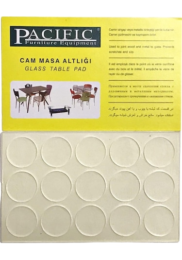 Pacific Cam Masa Altlığı Cam Tutucu Silikon Çap 22 Mm Şeffaf