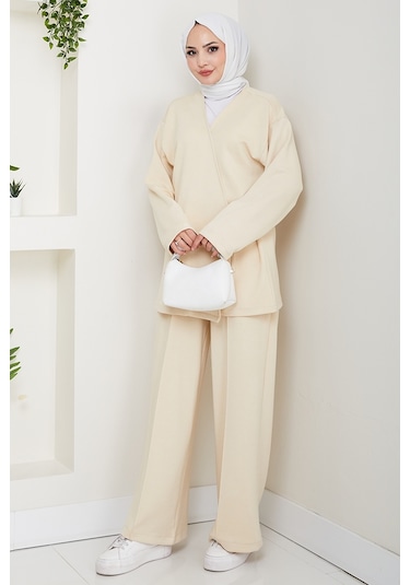 Kimonolu Oysho İkili Takım 1623 - Bej Bej