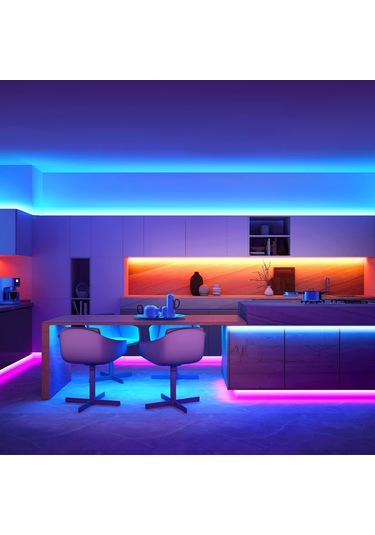 Kosona 2835 Tipi Usb Led Işık Şeridi, 16 Renkli Kumanda, Tv Arka Aydınlatma Seti 0.5m 30 Led Çok Renkli