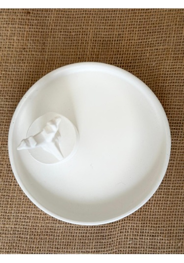 Geyik Heykeli İle Dekoratif Sunumluk, El Yapımı, Hediyelik, Ev Dekoru