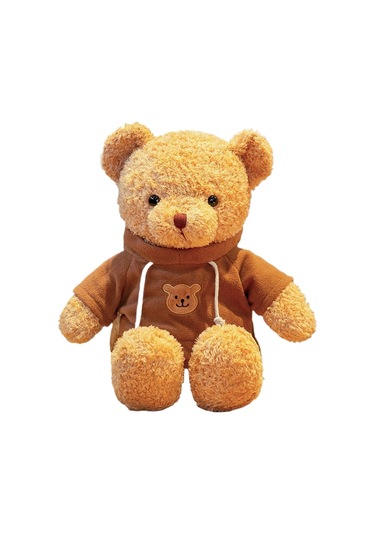 Turki Teddy Ayı Plush Toy Renkli Pillow 40cm Kahverengi Kazaklık