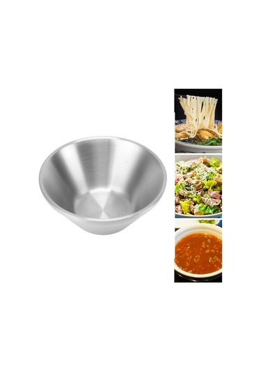 Yuntech01 304 Paslanmaz Çelik İki Katlı Kase - 15cm Altın Renkli, Isı Koruyucu, Yemek/salat/dondurma Kullanıma Uygun