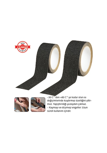 Tomax Kaydırmaz Bant 50 Mm X 5 Mt Siyah
