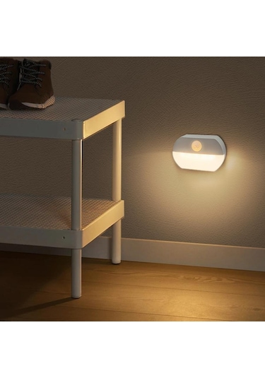 Sıcak Beyaz Hareket Sensörü Gece Lambası Aaa Akülü Lamba Kabine Depoları Mutfak Işıkları Duvar Merdiven Dolap Koridor Yatak Odası Gece Lambası Sıcak Beyaz