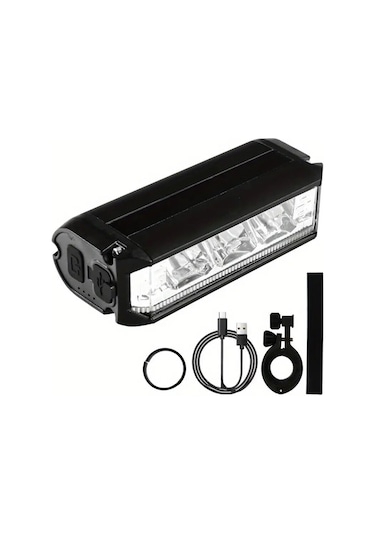 Asia Mx 610 900lm Usb Şarjlı Bisiklet Ön Far Aydınlatma Siyah