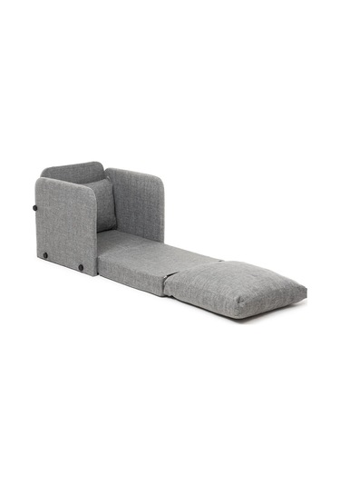 Pafu Saga Tekli Katlanır Yataklı Koltuk Keten Açık Gri