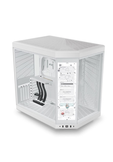 Hyte Y70 Touch Snow White Temperli Cam Usb 3.2 E-atx Dual Chamber Bilgisayar Kasası