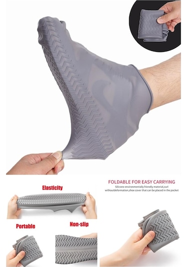 Trendpoint Silikon Yağmur Koruyucu Ayakkabı Kılıfı Kaymaz Su Kir