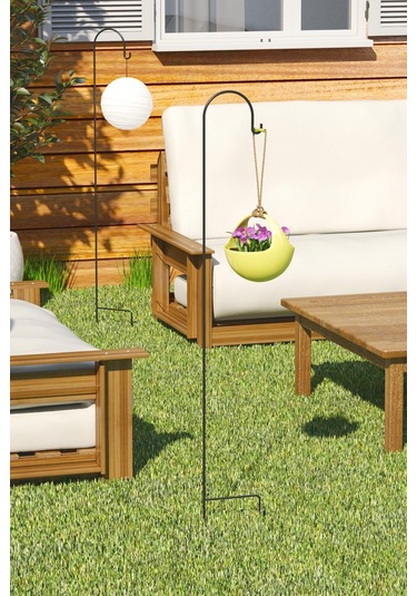 Metal Çubuk Çok Amaçlı Bahçe Ve Kamp Kancası Bitki Bahçe Askısı Fener Çiçek Kancası 4 Adet