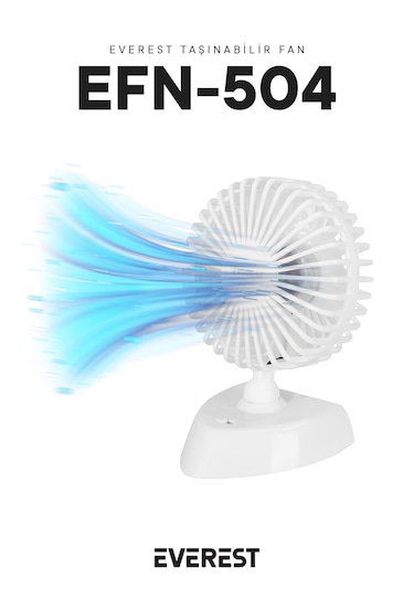 Everest EFN-504 Taşınabilir Masaüstü USB Fan