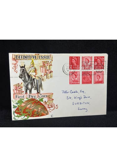 İngiltere Özel Gün Damgalı İlk Gün Zarfı Kraliçe Pullu Definitive İssue First Day Cover Fdc